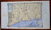 Connecticut Cartoon Pictorial Map Tourist Brochure 1930's pictorial pamphlet