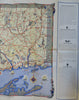 Connecticut Cartoon Pictorial Map Tourist Brochure 1930's pictorial pamphlet