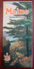 Maine 1928 rare pictorial tourist map vignettes Travel Hunting Fishing Skiing