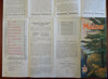 Maine 1928 rare pictorial tourist map vignettes Travel Hunting Fishing Skiing