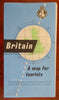 Britain United Kingdom England Scotland Wales Northern Ireland 1955 tourist map