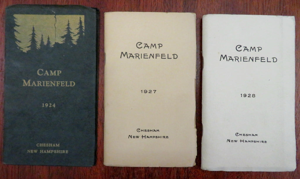 Chesham New Hampshire Camp Marienfeld Boy's Camp 1924-8 Lot x 3 rare promo books