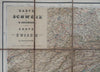 Switzerland Tourist Linen-Backed Map 1881 Luezinger linen pocket travel map