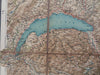 Switzerland Tourist Linen-Backed Map 1881 Luezinger linen pocket travel map