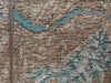 Switzerland Tourist Linen-Backed Map 1881 Luezinger linen pocket travel map