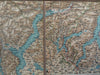 Switzerland Tourist Linen-Backed Map 1881 Luezinger linen pocket travel map