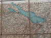 Switzerland Tourist Linen-Backed Map 1881 Luezinger linen pocket travel map
