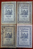 AT&T Advertising Almanacs 1926-33 Lot x 4 illustrated w/ puzzles maps vignettes