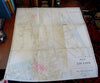 Adams Massachusetts City Plan 1900 huge linen backed folding wall map