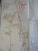 Adams Massachusetts City Plan 1900 huge linen backed folding wall map