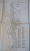 Adams Massachusetts City Plan 1900 huge linen backed folding wall map