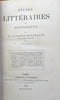 Literary & Historical Studies de Barante 1859 leather 4 vol. French set