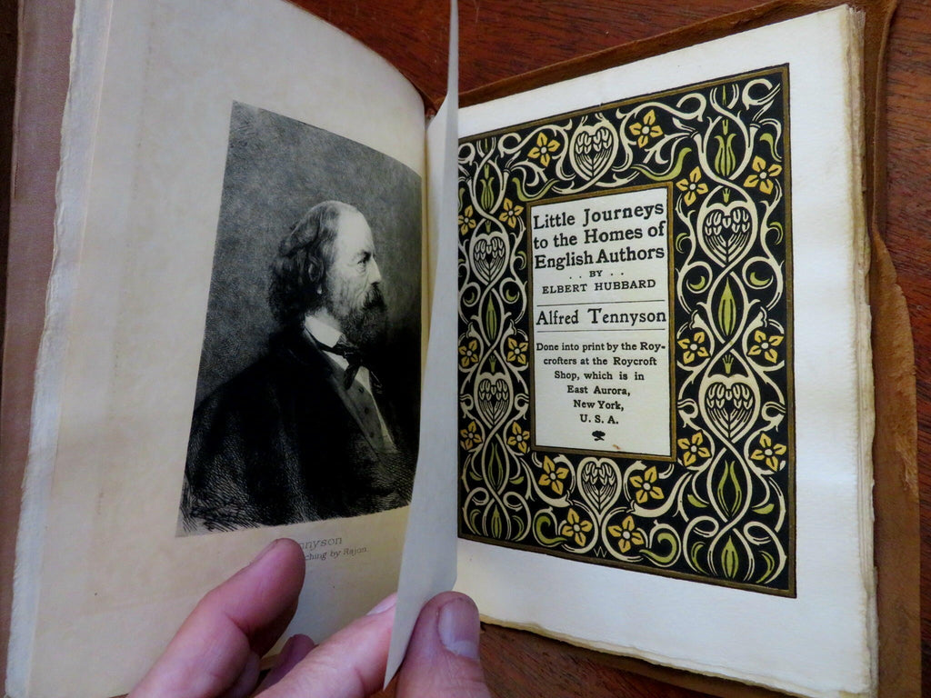 Alfred Lord Tennyson British Authors Essay 1899 Elbert Hubbard SIGNED LMTD suede