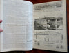 Scientific American Supplement 1881 Jan- June w/ 26 issues large leather book