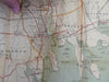 New Bedford Massachusetts Falmouth Buzzards Bay c.1903 detailed pocket map