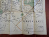 Newton & Brighton Massachusetts 1908 large Walker pocket map city plan