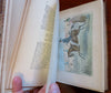 Plain or Ringlets c 1860's Smith Surtees w/ Leech hand color plates leather book