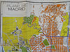 Madrid Spain Tourist Map c. 1950 large folding detailed city plan