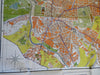 Madrid Spain Tourist Map c. 1950 large folding detailed city plan