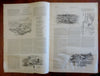 Choson Korea Map & Info Harper's Newspaper 1889 rare complete issue & supplement