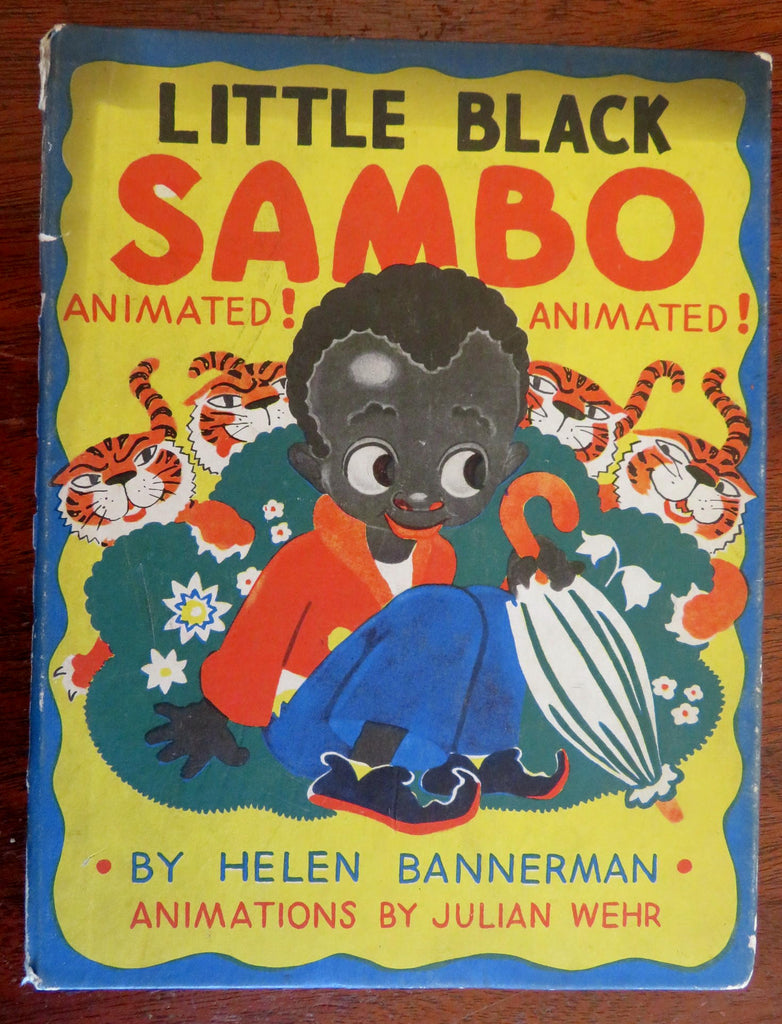 Little Black Sambo Animated Juvenile Story 1943 Bannerman & Wehr book w/ 7 moveable images