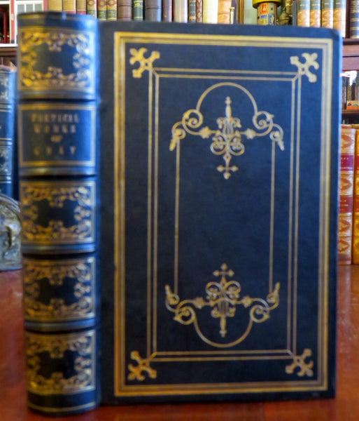 Thomas Gray Collected Poems 1850 Radclyffe illustrated ornate gift leather book