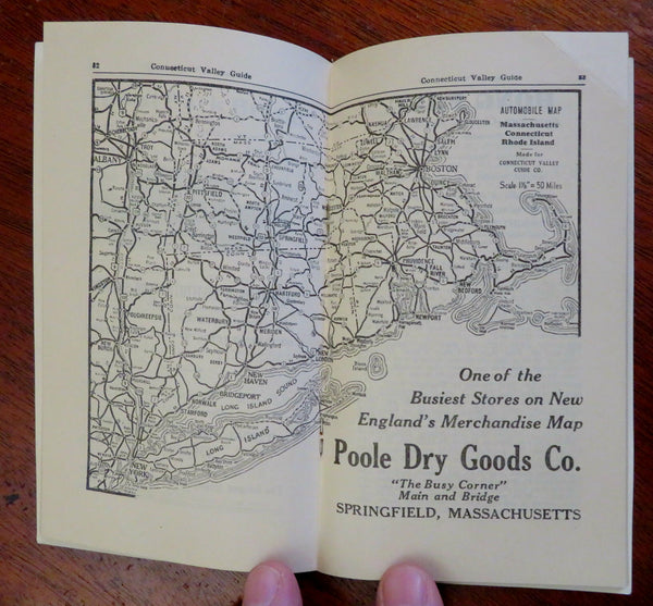 Connecticut Valley promotional Guide 1933 illustrated booklet w/ map Local Ads