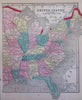 North America Territorial United States 1857 Morse Colby Lot 3 hand color maps
