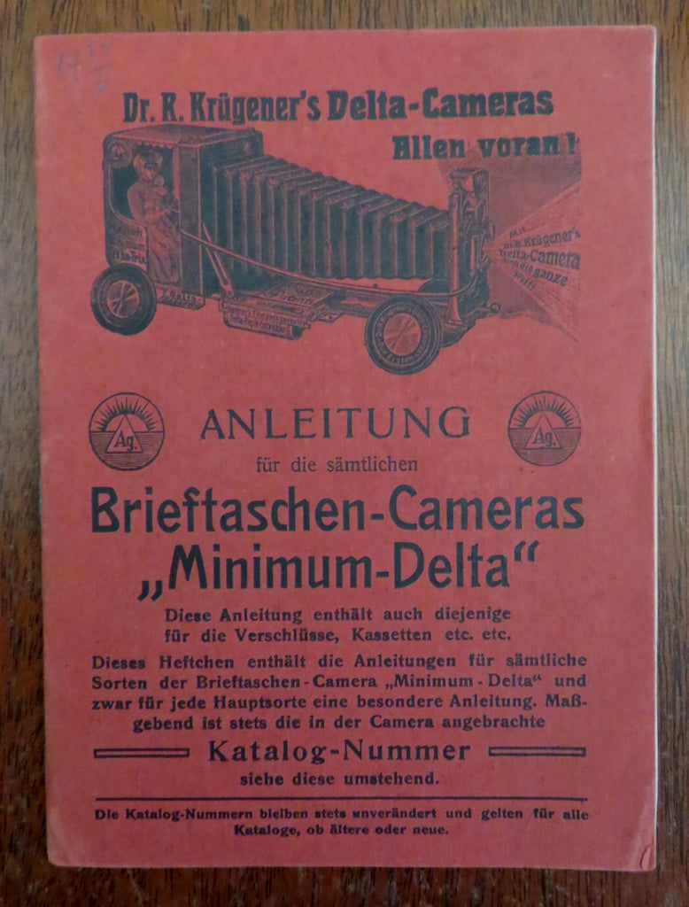 Brieftaschen Cameras Pictorial German Catalog c. 1910's vintage trade catalogue