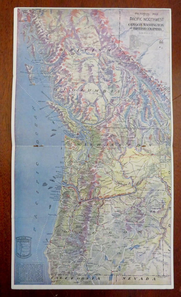Pacific Northwest Washington Oregon British Columbia c.1917-20 tourist brochure