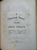 Piano sheet music 1852 Strack folio leather book Gracie Wright cover dedication