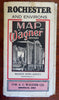 Rochester New York & Environs c. 1920's Wagner large folding pocket map