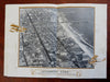Atlantic City New Jersey birds-eye Aerial View 1926 art deco tourist booklet