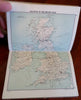 British Isles Touring Atlas Road & Cycle Maps c. 1920 Bartholomew pocket atlas