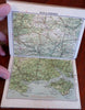 British Isles Touring Atlas Road & Cycle Maps c. 1920 Bartholomew pocket atlas