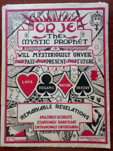 OrJe the Mystic Prophet Novelty Fortune Telling 1929 Transogram Co item
