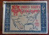 United States Geography Boxed Card Game c. 1917 Parker Bros. Americana Trivia