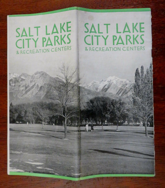 Salt Lake City Utah Parks & Recreation Tourist Info 1931 scarce promo brochure