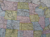 United States Map Puzzle c. 1905 Parker Brother Juvenile Toy Geography Puzzle