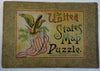 United States Map Puzzle c. 1905 Parker Brother Juvenile Toy Geography Puzzle