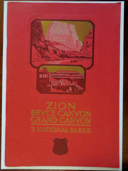 Union Pacific System Zion Grand Canyon Bryce Canyon 1930 tourist guide w/ map
