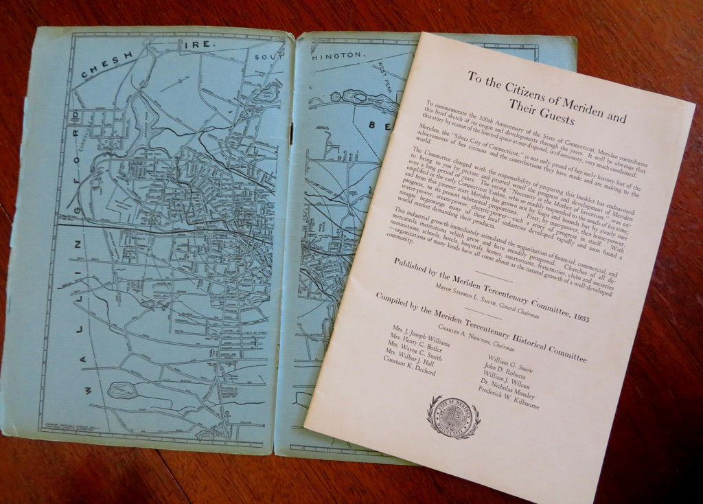 Meriden Connecticut Tercentenary Celebration 1935 illustrated souvenir book
