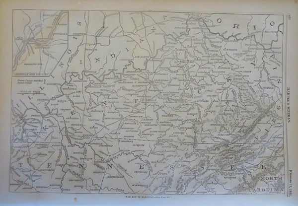 Civil War in Kentucky Harper's Civil War newspaper 1861 complete issue