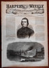 Soldiers at Home Winslow Homer Harper's Civil War newspaper 1863 complete issue