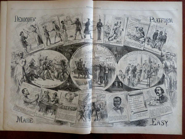 Democratic Platform Harper's Reconstruction Era newspaper 1869 complete issue