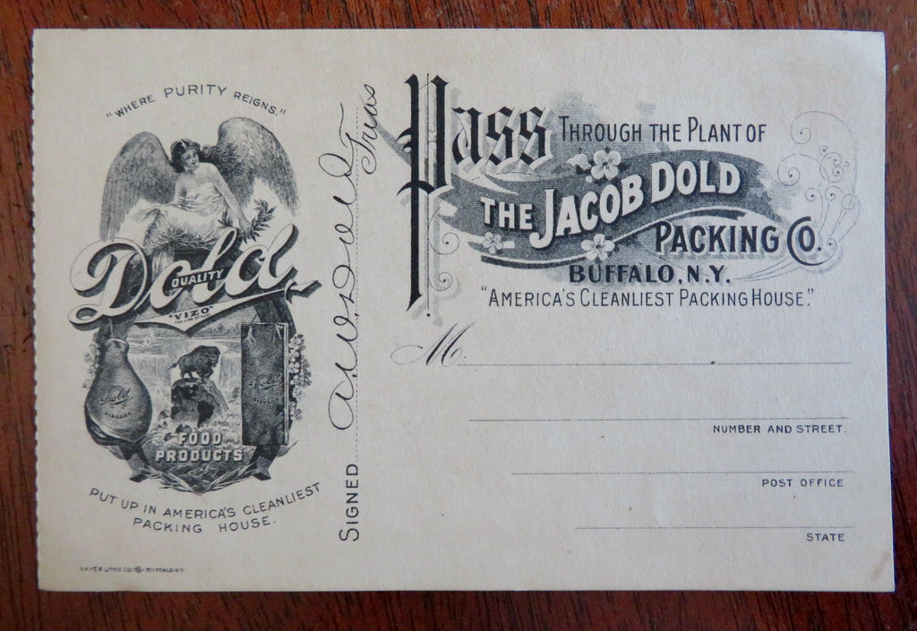 Jacob Dold Packing Co. Pan-American Exposition Map 1901 advert leaflet w/ map