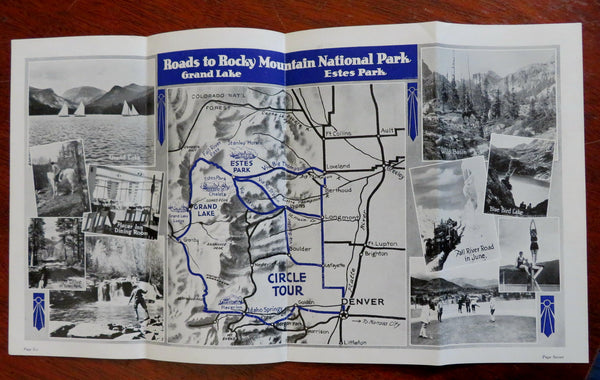 Denver Colorado Rocky Mountain Park x 2 c. 1920's travel brochures Shining Hotel