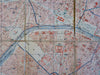 Paris France Tourist City Plan w/ Index c. 1872 large folding map & guide