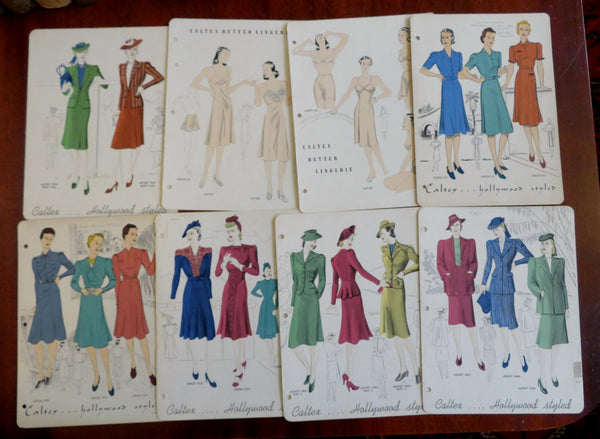 Caltex Sportswear Women's Dresses Fashion c. 1940's color style sheets w/ prices