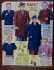 Lane Bryant Winter Sale Women's Fashion 1940 illustrated mail order catalog